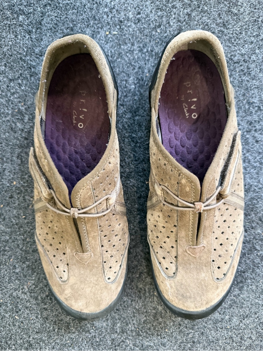 Clarks Privo Brown Suede Mary Jane Comfort Shoes Women’s size 8.5
